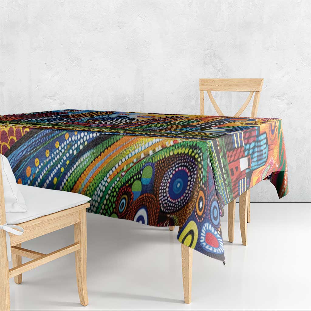 The Gold Coast Queensland Tablecloth Australian Landscapes Aboriginal Dot Painting