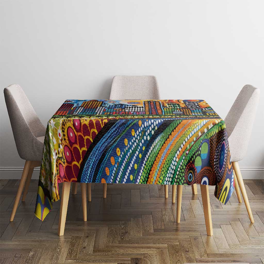 The Gold Coast Queensland Tablecloth Australian Landscapes Aboriginal Dot Painting