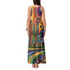 The Gold Coast Queensland Tank Maxi Dress Australian Landscapes Aboriginal Dot Painting