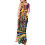 The Gold Coast Queensland Tank Maxi Dress Australian Landscapes Aboriginal Dot Painting