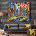 The Gold Coast Queensland Tapestry Australian Landscapes Aboriginal Dot Painting