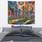 The Gold Coast Queensland Tapestry Australian Landscapes Aboriginal Dot Painting