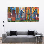 The Gold Coast Queensland Tapestry Australian Landscapes Aboriginal Dot Painting