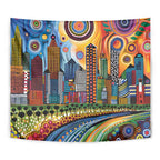 The Gold Coast Queensland Tapestry Australian Landscapes Aboriginal Dot Painting