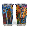 The Gold Coast Queensland Tumbler Cup Australian Landscapes Aboriginal Dot Painting