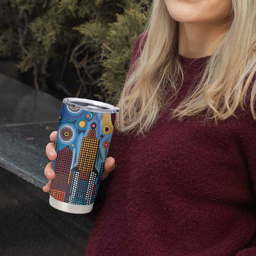 The Gold Coast Queensland Tumbler Cup Australian Landscapes Aboriginal Dot Painting