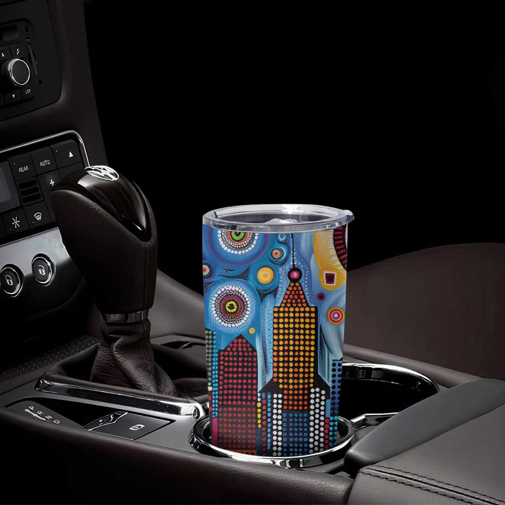 The Gold Coast Queensland Tumbler Cup Australian Landscapes Aboriginal Dot Painting