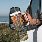 The Gold Coast Queensland Tumbler With Handle Australian Landscapes Aboriginal Dot Painting
