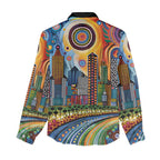 The Gold Coast Queensland Women Casual Shirt Australian Landscapes Aboriginal Dot Painting