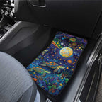 Underwater Turtles Starry Night Sky Car Mats Aboriginal Dot Painting Full Moon Coral Landscape