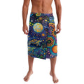Underwater Turtles Starry Night Sky Lavalava Aboriginal Dot Painting Full Moon Coral Landscape