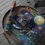 Underwater Turtles Starry Night Sky Wrapping Paper Aboriginal Dot Painting Full Moon Coral Landscape - Aussie Hoodie