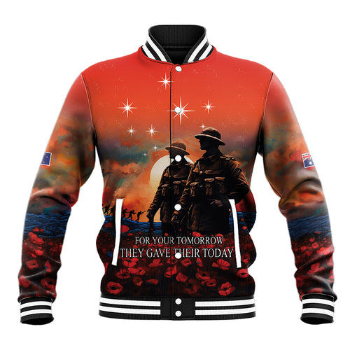 New Zealand ANZAC The Stars of Matariki Baseball Jacket For Your Tomorrow They Gave Their Today