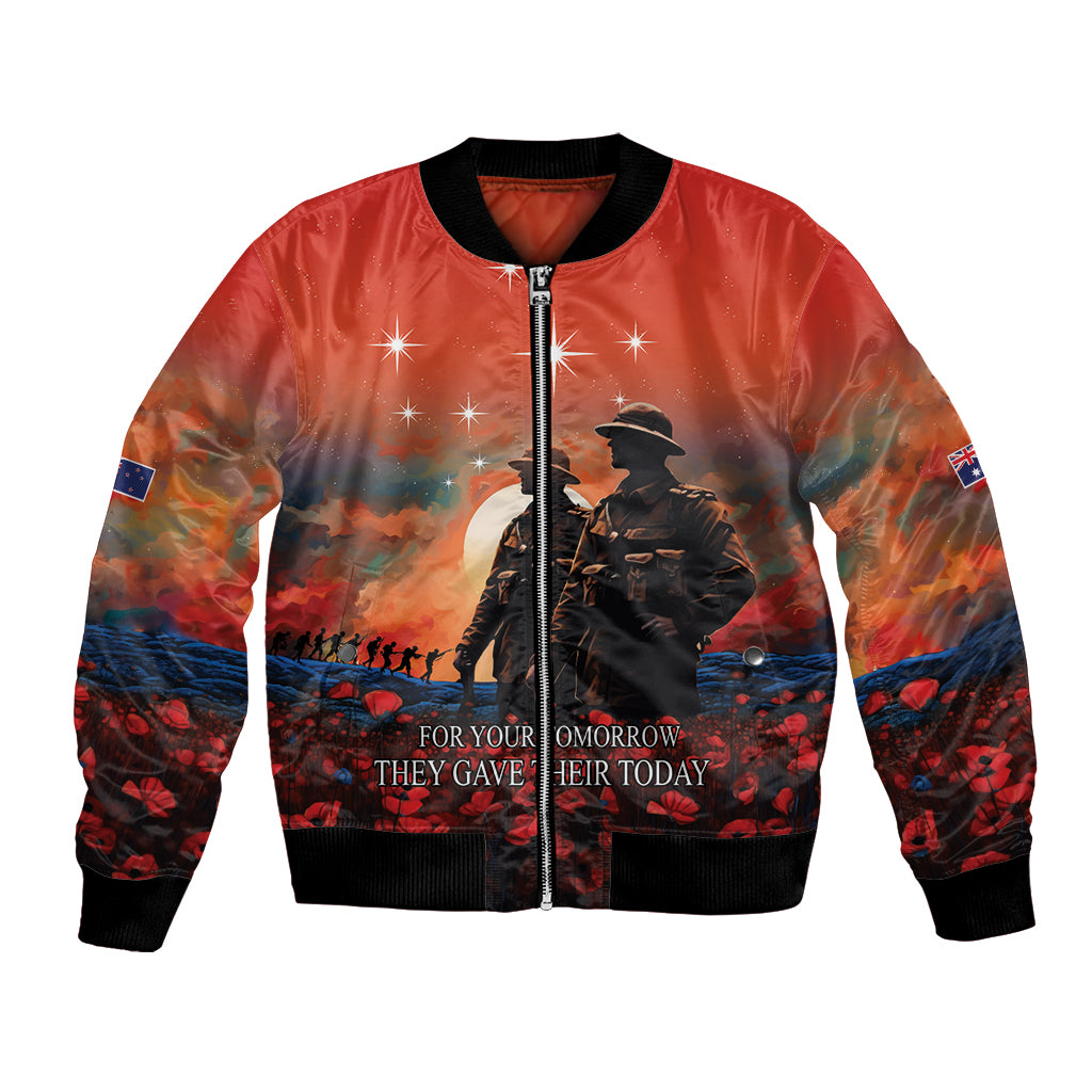 New Zealand ANZAC The Stars of Matariki Bomber Jacket For Your Tomorrow They Gave Their Today