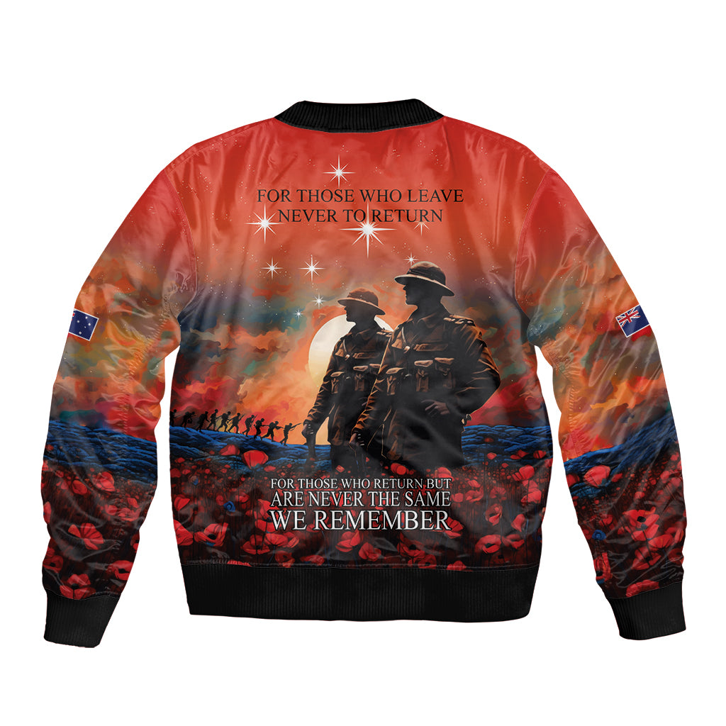 New Zealand ANZAC The Stars of Matariki Bomber Jacket For Your Tomorrow They Gave Their Today