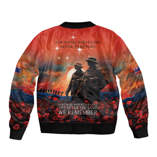 New Zealand ANZAC The Stars of Matariki Bomber Jacket For Your Tomorrow They Gave Their Today