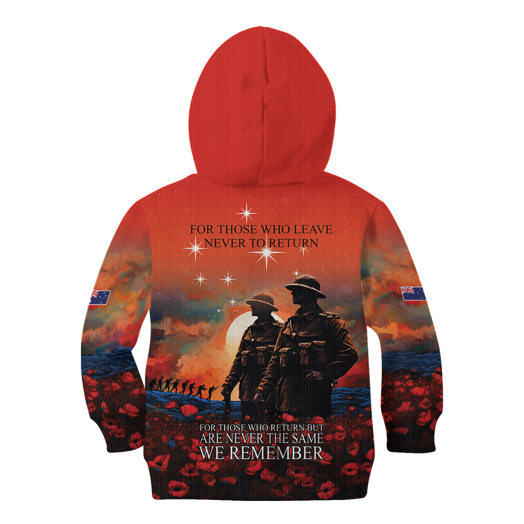 New Zealand ANZAC The Stars of Matariki Kid Hoodie For Your Tomorrow They Gave Their Today