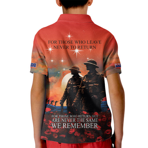 New Zealand ANZAC The Stars of Matariki Kid Polo Shirt For Your Tomorrow They Gave Their Today