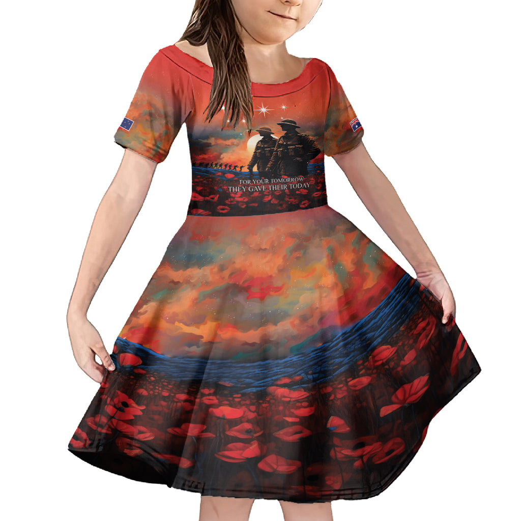 New Zealand ANZAC The Stars of Matariki Kid Short Sleeve Dress For Your Tomorrow They Gave Their Today