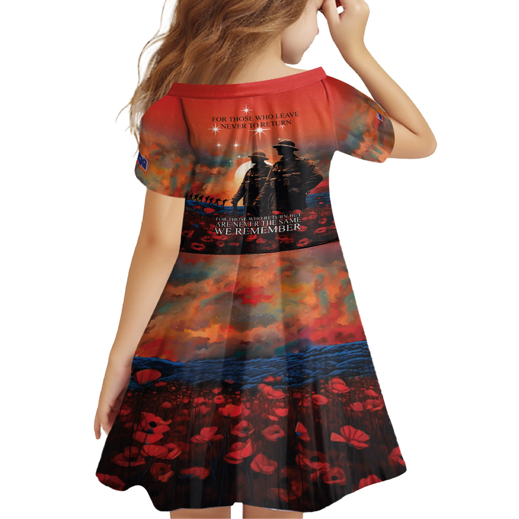 New Zealand ANZAC The Stars of Matariki Kid Short Sleeve Dress For Your Tomorrow They Gave Their Today