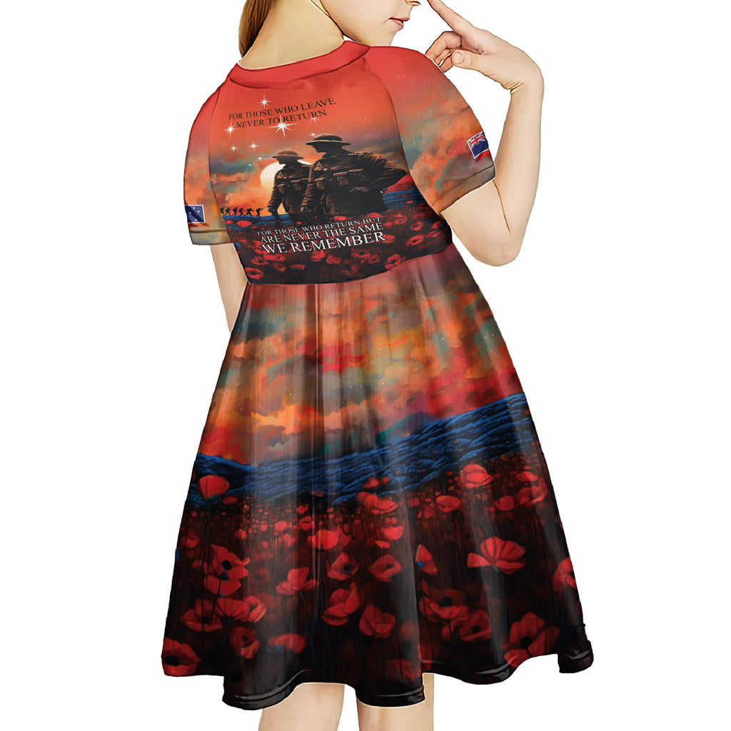 New Zealand ANZAC The Stars of Matariki Kid Short Sleeve Dress For Your Tomorrow They Gave Their Today
