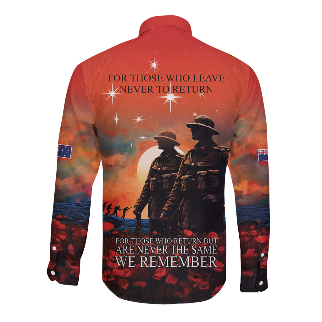 New Zealand ANZAC The Stars of Matariki Long Sleeve Button Shirt For Your Tomorrow They Gave Their Today