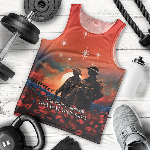 New Zealand ANZAC The Stars of Matariki Men Tank Top For Your Tomorrow They Gave Their Today