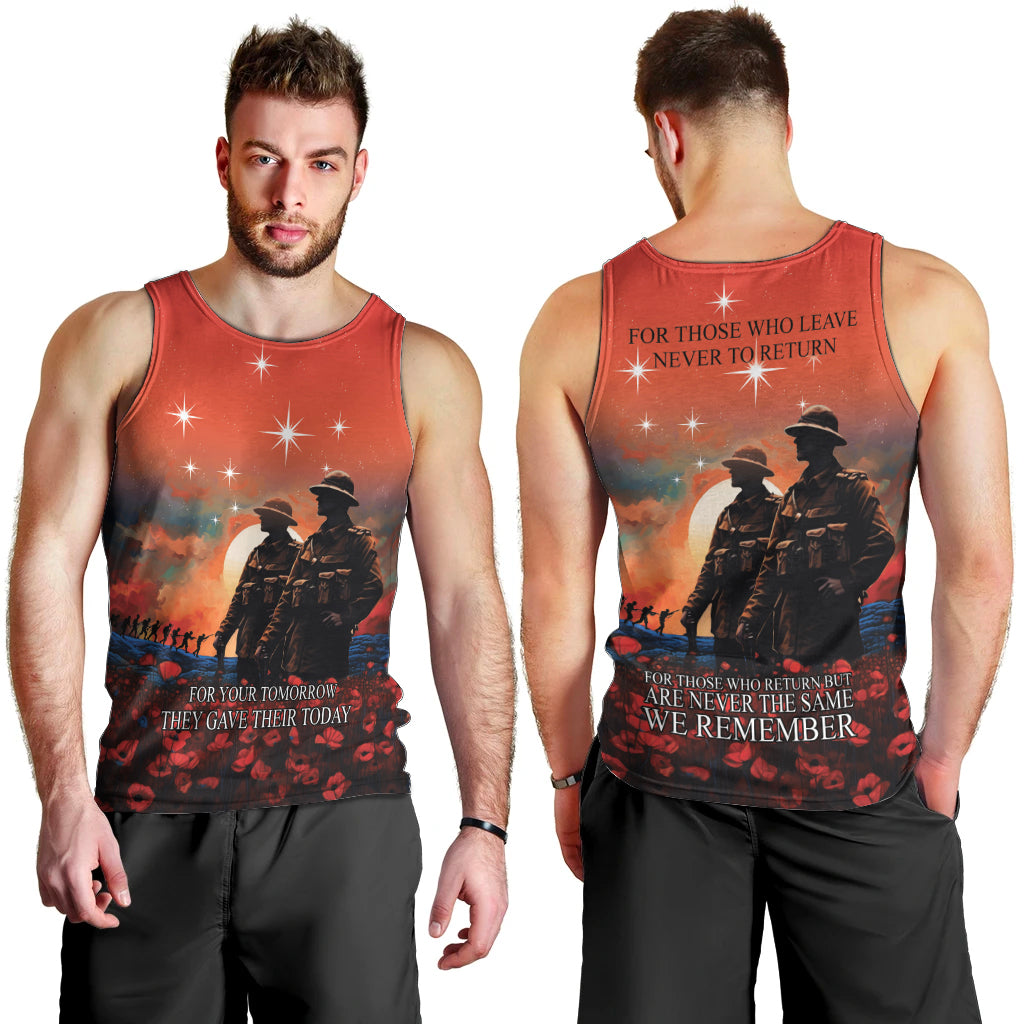 New Zealand ANZAC The Stars of Matariki Men Tank Top For Your Tomorrow They Gave Their Today