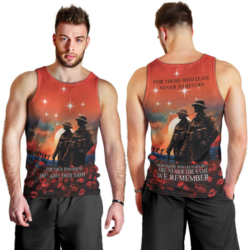 New Zealand ANZAC The Stars of Matariki Men Tank Top For Your Tomorrow They Gave Their Today