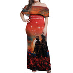 New Zealand ANZAC The Stars of Matariki Off Shoulder Maxi Dress For Your Tomorrow They Gave Their Today