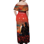 New Zealand ANZAC The Stars of Matariki Off Shoulder Maxi Dress For Your Tomorrow They Gave Their Today