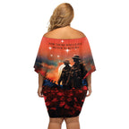 New Zealand ANZAC The Stars of Matariki Off Shoulder Short Dress For Your Tomorrow They Gave Their Today