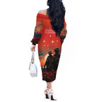 New Zealand ANZAC The Stars of Matariki Off The Shoulder Long Sleeve Dress For Your Tomorrow They Gave Their Today