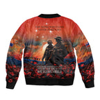 New Zealand ANZAC The Stars of Matariki Sleeve Zip Bomber Jacket For Your Tomorrow They Gave Their Today
