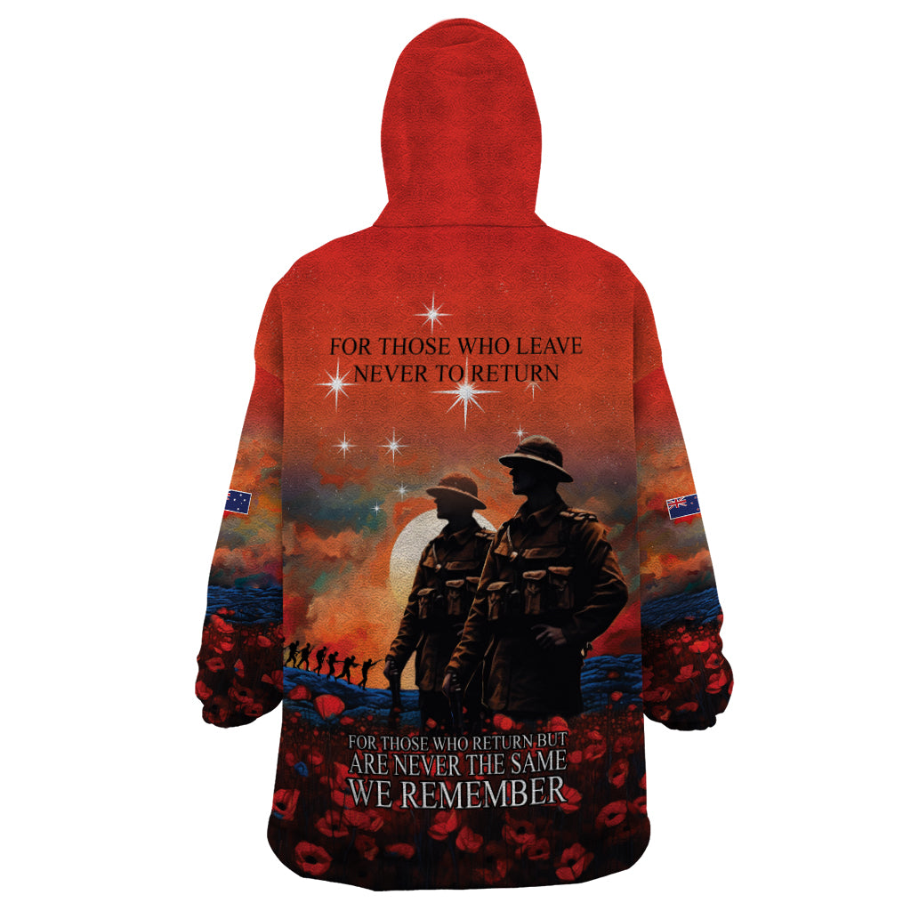 New Zealand ANZAC The Stars of Matariki Wearable Blanket Hoodie For Your Tomorrow They Gave Their Today