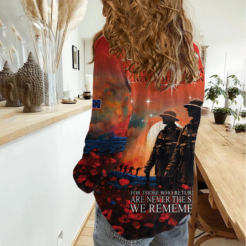 New Zealand ANZAC The Stars of Matariki Women Casual Shirt For Your Tomorrow They Gave Their Today