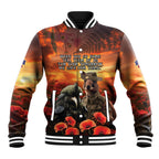 Kangaroo and Kiwi Soldier ANZAC Baseball Jacket The Last War Memorial