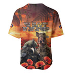 Kangaroo and Kiwi Soldier ANZAC Baseball Jersey The Last War Memorial