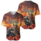 Kangaroo and Kiwi Soldier ANZAC Baseball Jersey The Last War Memorial