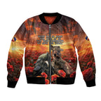 Kangaroo and Kiwi Soldier ANZAC Bomber Jacket The Last War Memorial