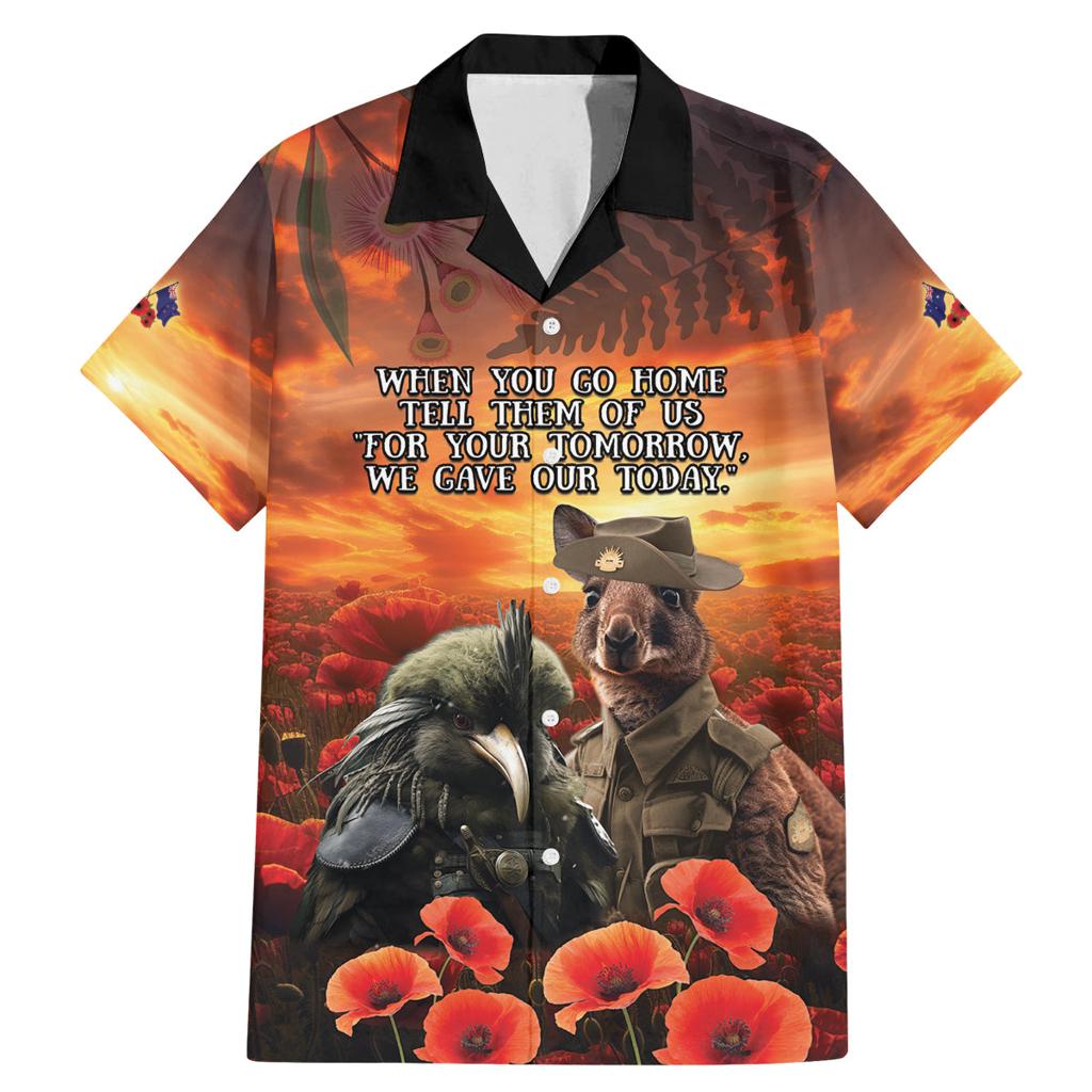 Kangaroo and Kiwi Soldier ANZAC Family Matching Mermaid Dress and Hawaiian Shirt The Last War Memorial