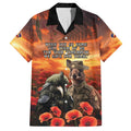 Kangaroo and Kiwi Soldier ANZAC Family Matching Off Shoulder Long Sleeve Dress and Hawaiian Shirt The Last War Memorial