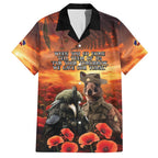 Kangaroo and Kiwi Soldier ANZAC Family Matching Short Sleeve Bodycon Dress and Hawaiian Shirt The Last War Memorial