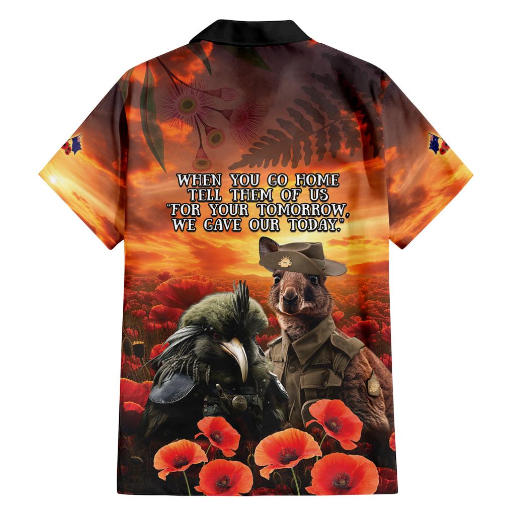 Kangaroo and Kiwi Soldier ANZAC Family Matching Tank Maxi Dress and Hawaiian Shirt The Last War Memorial
