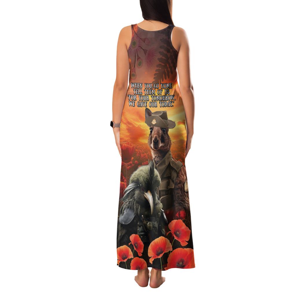 Kangaroo and Kiwi Soldier ANZAC Family Matching Tank Maxi Dress and Hawaiian Shirt The Last War Memorial