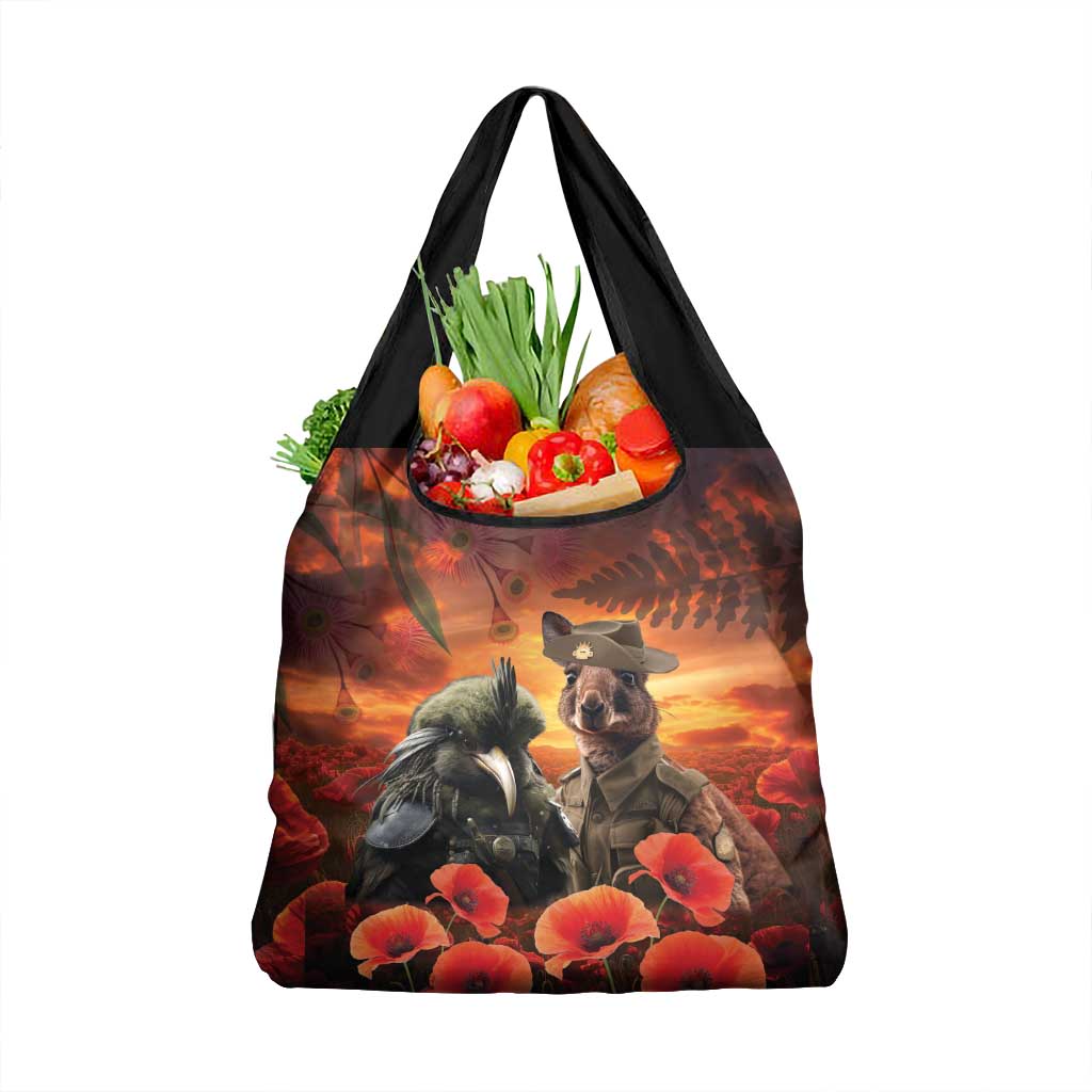 Kangaroo and Kiwi Soldier ANZAC Grocery Bag The Last War Memorial