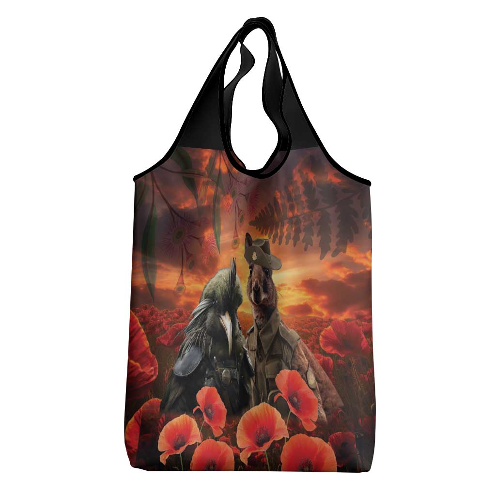 Kangaroo and Kiwi Soldier ANZAC Grocery Bag The Last War Memorial