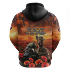 Kangaroo and Kiwi Soldier ANZAC Hoodie The Last War Memorial