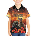 Kangaroo and Kiwi Soldier ANZAC Kid Hawaiian Shirt The Last War Memorial
