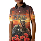 Kangaroo and Kiwi Soldier ANZAC Kid Polo Shirt The Last War Memorial